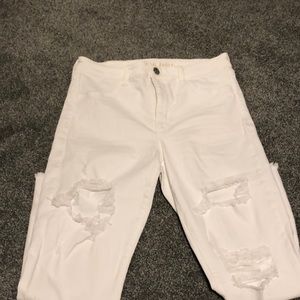 white ripped jeans